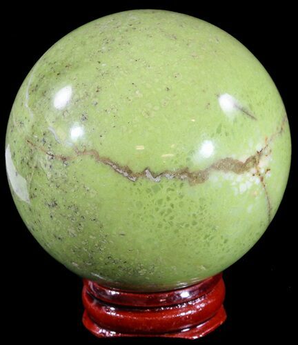 Polished Green Opal Sphere - Madagascar #55070